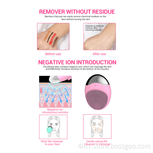 Wireless charging facial cleaning brush